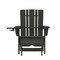 Flash Furniture Black Adirondack Chair with Ottoman and Cupholder LE-HMP-1045-110-BK-GG - alternate 5